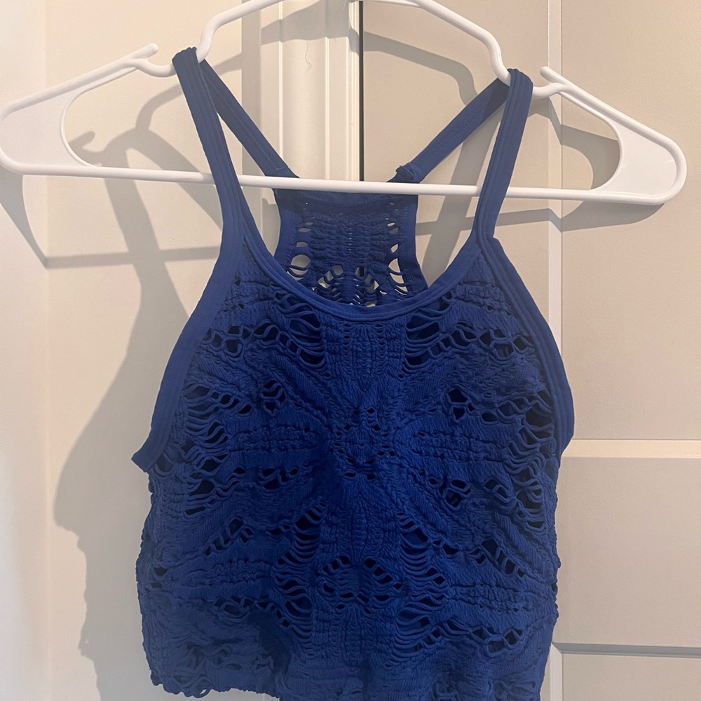 Free People Movement Blue Crochet Women's Bra Top